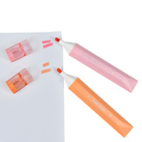 Lot de surligneurs mignons en forme de lapin guimauve, 6 couleurs pastel douces, pour enfants, vente en gros