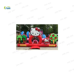 Custom inflatable hello kitty toddler holiday bounce house bouncer bouncy castle for party rental
