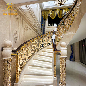 Rampe d'escalier extérieure durable au design moderne en laiton et <span class=keywords><strong>aluminium</strong></span>, fixation au sol pour <span class=keywords><strong>balcon</strong></span>, peinte, pour hôtels, marque MEIXI - Product Image 1