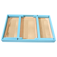 Plateau de service pliable en rotin élégant Youlike avec base en bois, fait à la main, personnalisable, plateau de petit-déjeuner pour la maison et le bureau