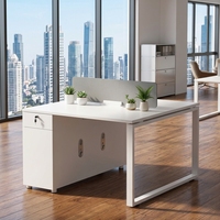 Postes de travail modernes pour bureaux, bureaux informatiques de luxe, cloisons de séparation pour employés, ensemble de mobilier de table blanche pour personnel, vente en gros