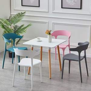 Modern Minimalist Rectangle <b>Dining</b> <b>Table</b> <b>Solid</b> <b>Wood</b> White Top Stable Support Structure For <b>Dining</b> Room - Product Image 4