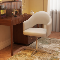 Chaise de bureau pivotante moderne en cuir PU avec hauteur réglable pour usage domestique et commercial