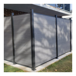 ETA Nhà Máy Ngoài Trời Nhôm WPC Hàng Rào Với Die-Casting Mũ Composite Ngang An Ninh Hàng Rào Cho Trang Trại 3D Khung Kim Loại Bài Viết - Product Image 4