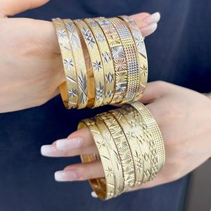 JXX Factory Wholesale Luxury <b>Bracelet</b> Hot Selling in North America 14k Gold-Plated Bangle Brass Jewelry for Women - Product Image 3