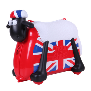 red shaun the sheep ride-on suitcase cartoon trolley luggage for children - Product Image 1