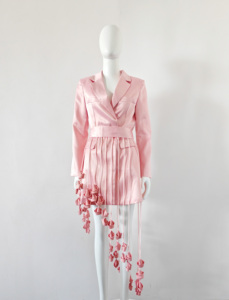 A11747 Blazer Lungo da Donna Elegante per Ufficio Rosa Nero Giacca da Completo Cappotto Chiavi <span class=keywords><strong>di</strong></span> Scelta: Business Affari Ufficiali - Product Image 3