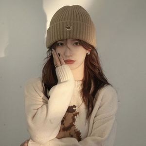 Autumn Winter Unisex <b>Wool</b> Knitted <b>Hat</b> Image Style Warm Ear Protection Trendy Jacquard Animal Print Common Travel <b>Beanies</b> - Product Image 3