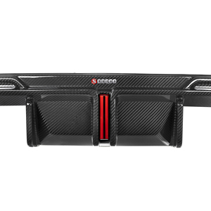 Diffuseur de pare-chocs arrière en fibre de carbone sèche 100% style <span class=keywords><strong>SQ</strong></span> pour BMW M3 G80 4 portes/M4 2 portes 2021+ avec éclairage LED - Product Image 6