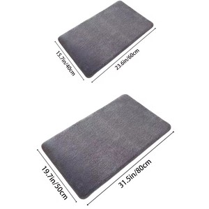 Tapis <span class=keywords><strong>de</strong></span> <span class=keywords><strong>sol</strong></span> et tapis <span class=keywords><strong>de</strong></span> porte <span class=keywords><strong>de</strong></span> <span class=keywords><strong>salle</strong></span> <span class=keywords><strong>de</strong></span> bain en velours corail super absorbant et antidérapant - Product Image 5