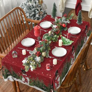<span class=keywords><strong>Nappe</strong></span> <span class=keywords><strong>de</strong></span> table en plastique robuste et à nettoyer, Design coloré, facile à nettoyer, pour vacances, fête <span class=keywords><strong>de</strong></span> noël, 108X54 pouces, 1 pièce - Product Image 5