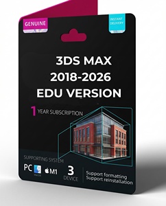 Logiciel <span class=keywords><strong>3DS</strong></span> <span class=keywords><strong>MAX</strong></span> EDU personnalisable pour Mac, licence Internet 1 an, abonnement, installation DVD pour 3 PC, livraison gratuite, en stock - Product Image 1