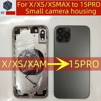 Coque Arrière DIY pour iPhone X Convertissant en iPhone 15 Pro 16 Pro, Remplacement du Boîtier Arrière pour iPhone Xs Max vers 15 16 Pro Max