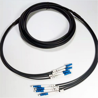 Outdoor TPU Armored 10G Four-Core Single Mode Fiber Optic Patch Cable 5.0mm OD Connector for Building