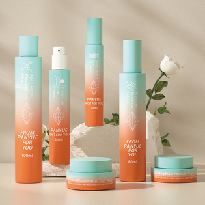 Envase <span class=keywords><strong>de</strong></span> Tónico para el Cuidado <span class=keywords><strong>de</strong></span> la Piel, Redondo, Moderno, Personalizable con Logotipo, Cilindro <span class=keywords><strong>de</strong></span> Vidrio <span class=keywords><strong>de</strong></span> Lujo para Cosméticos, Juego <span class=keywords><strong>de</strong></span> Botellas con Bomba <span class=keywords><strong>de</strong></span> 80ml y 100ml - Product Image 3