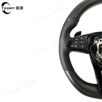 Volant en fibre de carbone et cuir pour Mercedes-Benz AMG 2005-2021, compatible avec A45 AMG AMG GT 63, W204 W205 W211 W212 W213