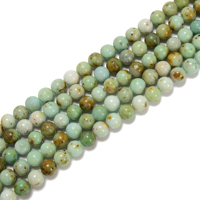 Perles rondes en pierre de jade lavande multicolore, iolite, quartz, turquoise verte, jaspe bleu, pour la fabrication de colliers, 4, 6, 8, 10, 12 mm