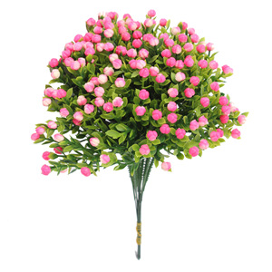 Fleurs artificielles Tainen, bouquet Milan Grain, 10cm-30cm, blanc, plastique, fer, décoration pour salon, chambre à coucher - Product Image 3