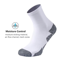 Chaussettes de sport en coton à logo tricoté personnalisé pour hommes, séchage rapide, semelle en tissu éponge écologique, chaussettes de sport mi-mollet