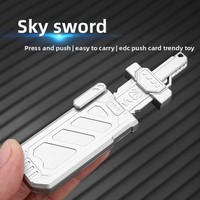 Pedang Gergaji Logam Warhammer 40k, Pedang Mini EDC, Mainan Penghilang Stres untuk Dewasa, Koleksi Mini, Hadiah