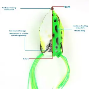 Rana del tuono simulato 4.5G/8G/13G di punte a doppio amo esca di pesce nero esca esca di plastica finta attrezzatura da <span class=keywords><strong>pesca</strong></span> <span class=keywords><strong>per</strong></span> specie bersaglio di carpe - Product Image 3