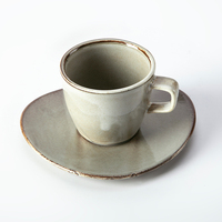 Mug à café en céramique vintage de 16 oz, fait main à Chaozhou, personnalisable, pour le dîner de Noël, émaillé sans vernis, givré, en vrac