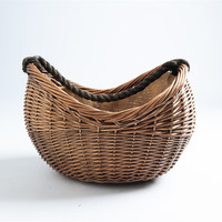 Panier carré doublé de très bonne qualité, en osier, pour le bois de chauffage, panier de rangement pour bûches en osier avec roulettes