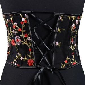 Top Corset en Dentelle Brodé 3D de Haute Qualité avec Fleurs, Effet Photo Réel, pour Femme, Bustier Court Coloré et Élégant - Product Image 2
