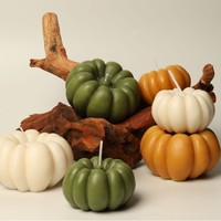 Bougie artisanale colorée en cire de soja mélangée en forme de citrouille pour Halloween, aromathérapie, décoration d'intérieur pour la fête d'automne, transfrontalière