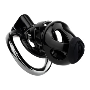Cage de chasteté FRRK avec ceinture de chasteté rose pour sissies, anneaux péniens métalliques courbes, cathéter urétral en silicone, jouet sexuel pour hommes, vente en gros - Product Image 6