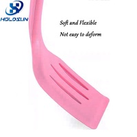 Spatule de cuisine multifonctionnelle rose en silicone, petite, à fentes, résistante à la chaleur, antiadhésive, pour la maison et la cuisine