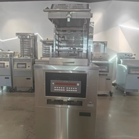 Friteuse à pression pour poulet PFG-5910, commerciale, 220V, 8HD, 55L, 304SUS, gaz, haute productivité, nouvelle commande numérique, 85Kpa