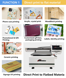 Máy in UV khổ lớn trực tiếp từ nhà máy 9060 6090 A1 với đầu in Rotary1600u1 3200u1 dành cho da, nhựa, ốp điện thoại và nhiều vật liệu khác - Product Image 2