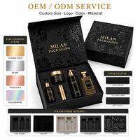 Boîte cadeau magnétique de luxe sur mesure pour cosmétiques et parfums, avec insert en mousse, finition mate, revêtement UV, construction en carton rigide