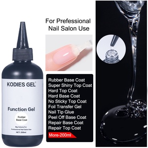 Recharge de vernis à ongles gel personnalisable OEM 200ML Apprêt <span class=keywords><strong>semi</strong></span>-permanent UV au fini mat avec couche de finition de <span class=keywords><strong>base</strong></span> en caoutchouc pour salons de manucure - Product Image 2