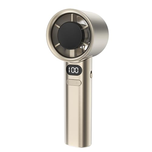 Ventilador de Mano Turbo Portátil, Recargable por USB, Mini Ventilador de Refrigeración con Pantalla Digital, Plegable, para Viajes al Aire Libre - Product Image 1
