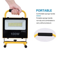 Projecteur LED portable rechargeable solaire Handy Bright 100W, idéal pour le camping, les stades et les situations d'urgence