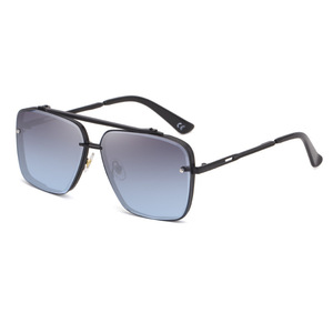 Lunettes de soleil carrées surdimensionnées personnalisées, monture en métal noir sans monture, protection UV400, lunettes tendance pour femmes, style Instagram - Product Image 5