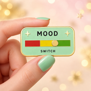 Pins de solapa de esmalte duro y blando con diseño de máquina de estados de ánimo, personalizados, de metal, para la <span class=keywords><strong>salud</strong></span> mental, venta al por mayor, novedad, divertidos y populares - Product Image 1