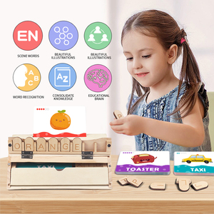 Nouveauté 2024 - Jeu d'alphabet en bois - Jeu d'association de mots - Jouets éducatifs Montessori - Puzzles pour enfants de 2 à 4 ans - Garçons et filles - Product Image 3