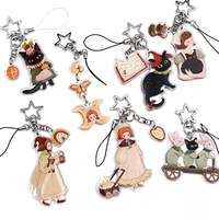 Porte-clés personnalisé en acrylique transparent, breloque mignonne de dessin animé pour artistes, créateurs et articles promotionnels professionnels