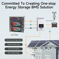 Daly-batería inteligente lifepo4 bms, 48v, 16s, 150a, con función BT, paquete de batería dali, 48v, bms