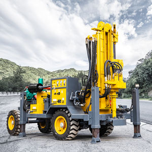 Foreuse hydraulique sur chenilles pour puits d'eau, 1000 m pneumatique, 600 m-100 m, machine de forage de puits d'eau avec utilisation de carottage - Product Image 3