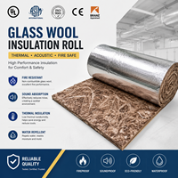 Rollo de Aislamiento de Fibra de Vidrio con Clasificación de Resistencia al Fuego ASTM E84 Clase A1, con Lámina de Aluminio R19 de 6.25 Pulgadas, Manta de Lana de Vidrio para HVAC sin Formaldehído