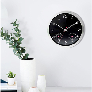 Đồng Hồ Treo Tường Trạm Thời Tiết Kim Loại OEM Với Nhiệt Kế Và Ẩm Kế Đồng Hồ Treo Tường Tùy Chỉnh Nhà Sản Xuất - Product Image 4