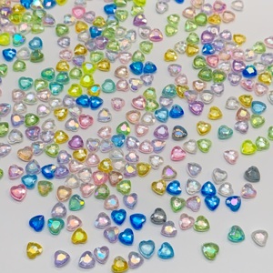 San Valentino con cuore in resina strass da matrimonio con cuore a forma di cuore decorazione per creazione di gioielli fai da te 1000 pezzi - Product Image 5