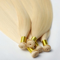 Extensions de Cheveux Russes Naturels Vierge Remy 100% de Haute Qualité, Volume en Gros pour Trame Genius Cousue Main Blonde 613