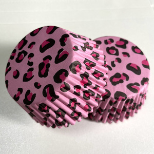 Leopard White Cow Animal Print Grease ProofPaper <strong>Cupcake</strong> Liners Muffin Baking Cups Cake <strong>Cases</strong> for Bakery Birthday Party Supply - Product Image 4