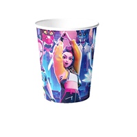 Nuevo set de artículos de mesa para fiesta de cumpleaños con temática coreana HUNTR/X, decoración para crear ambiente de cumpleaños.