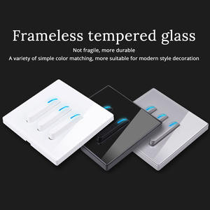 LangYeao Hochwertige Wandsteckdose mit gehärtetem Glas, 1/2/3/4-fach, 1-Wege/2-Wege-Wandschalter mit Anzeige - Product Image 4